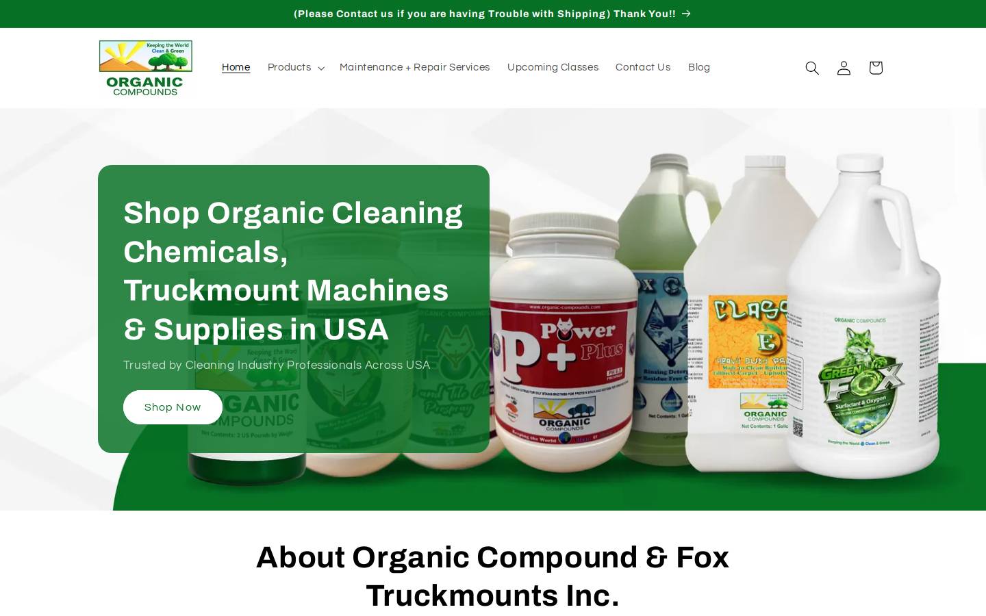 organic-compounds.com homepage screenshot