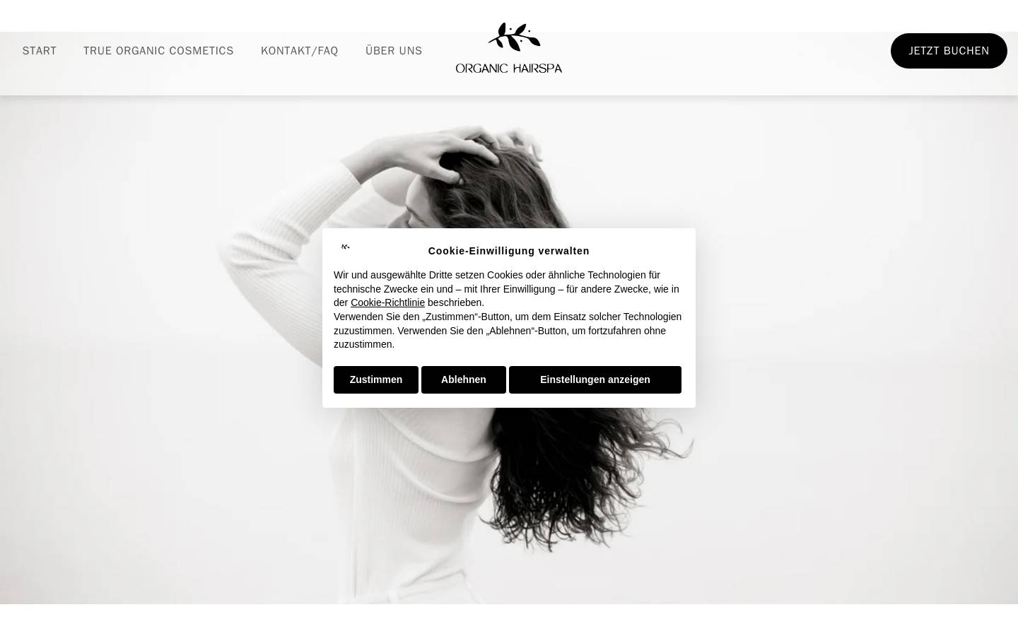 organic-hairspa.at homepage screenshot