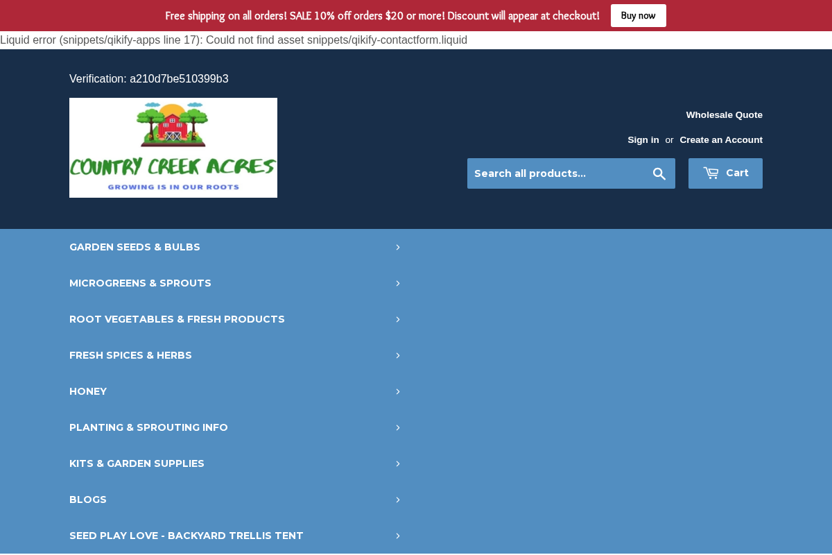 Country Creek LLC homepage screenshot
