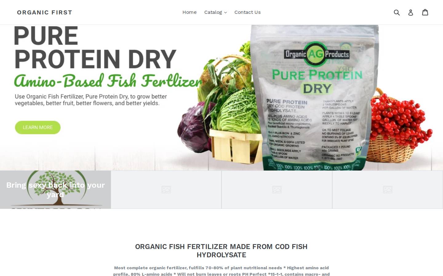 organic1st.com homepage screenshot