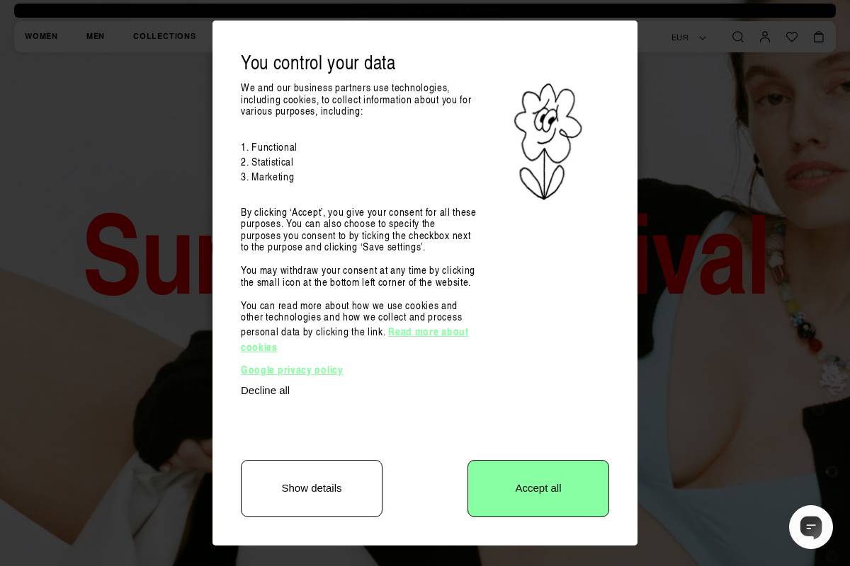 Organic Basics homepage screenshot