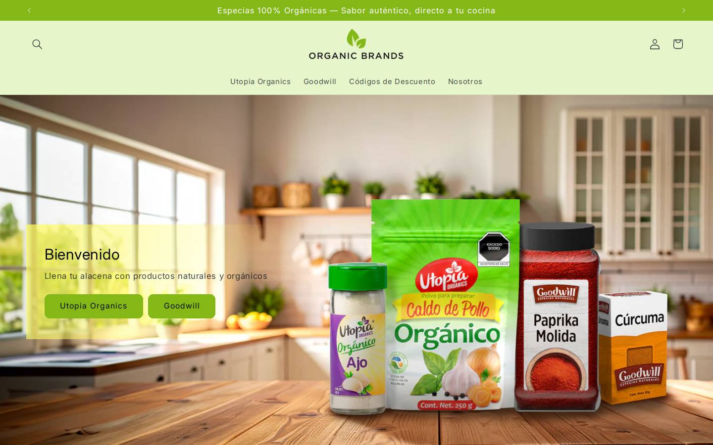 organicbrands.com.mx homepage screenshot