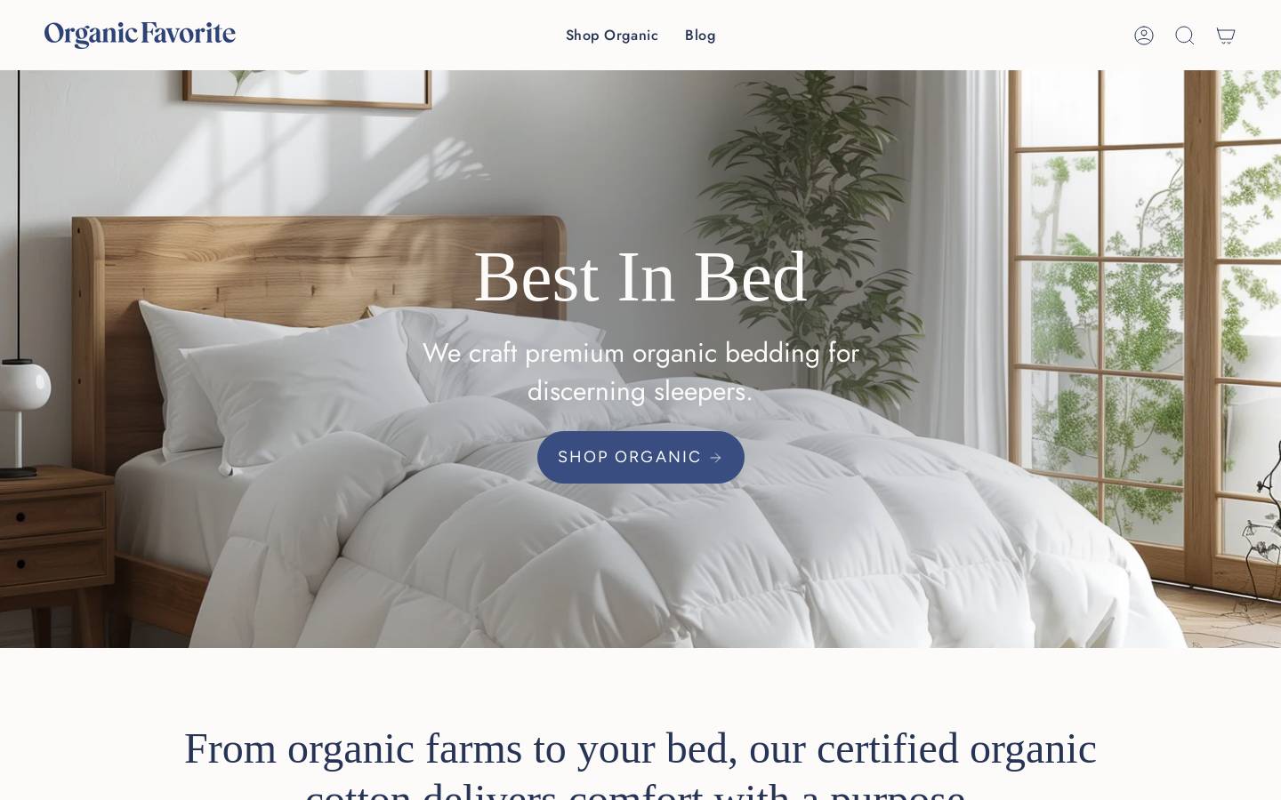 organicfavorite.com homepage screenshot