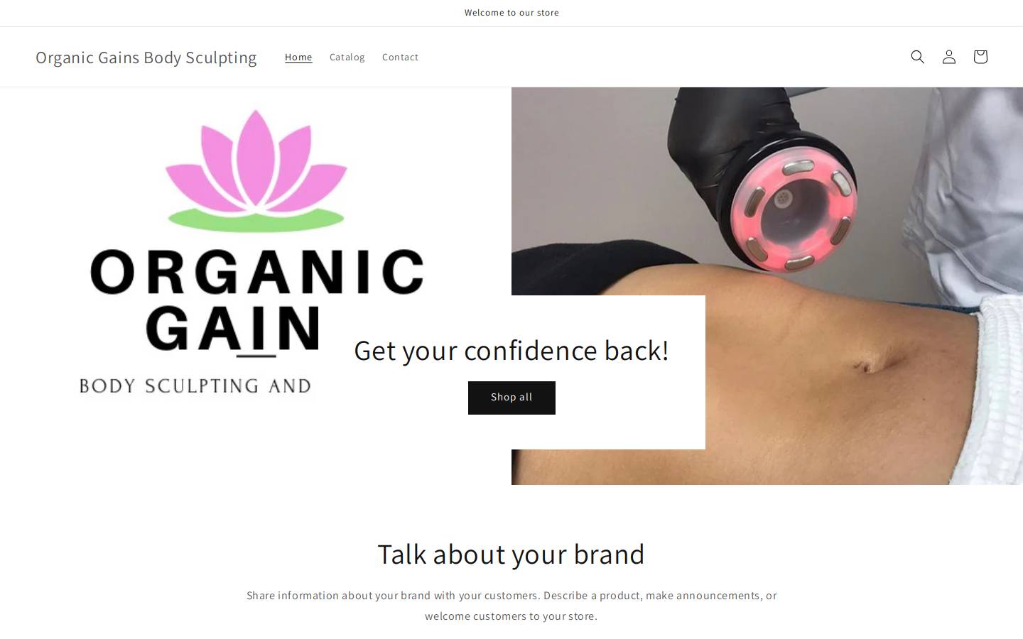 organicgains.org homepage screenshot
