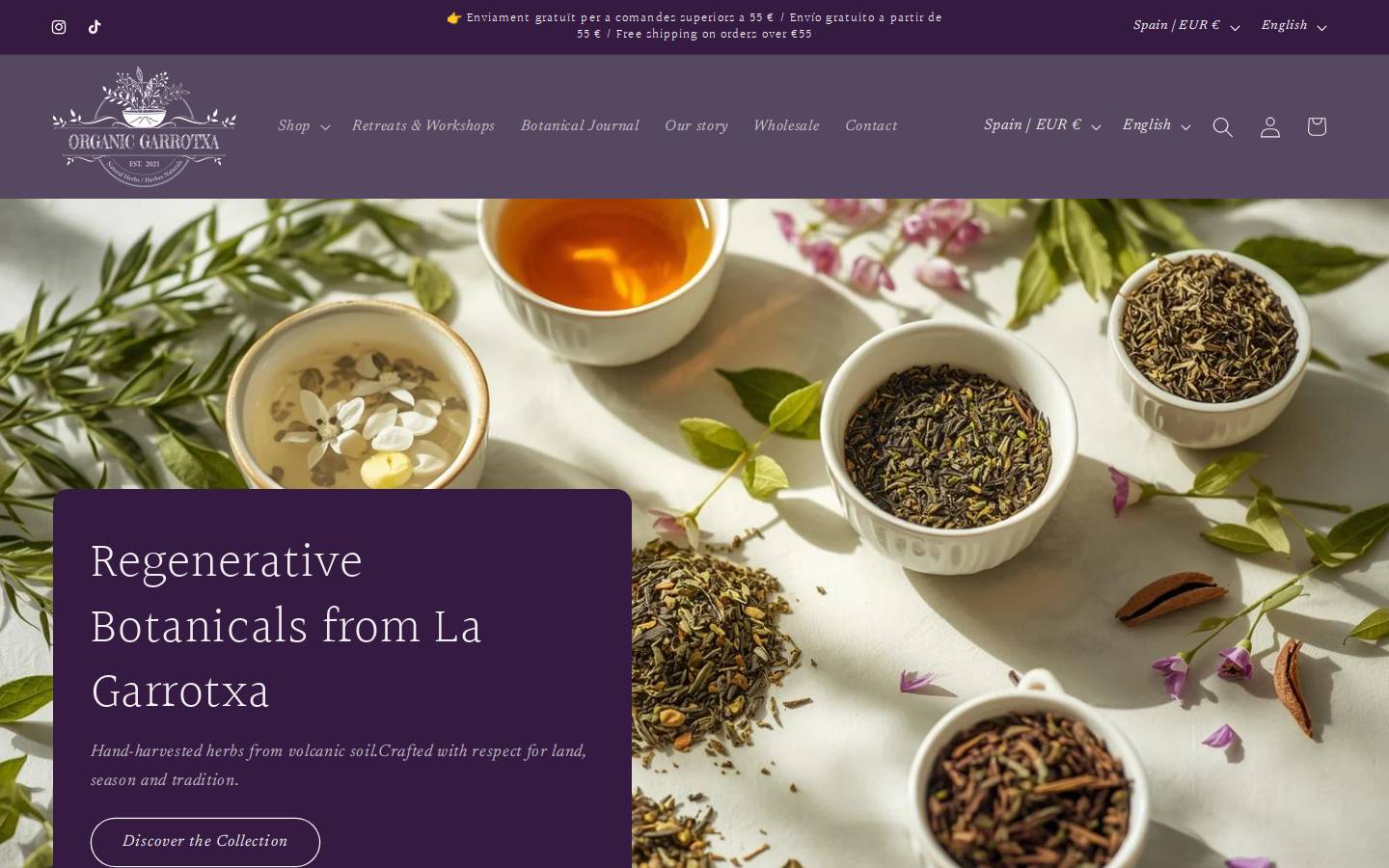 organicgarrotxa.com homepage screenshot
