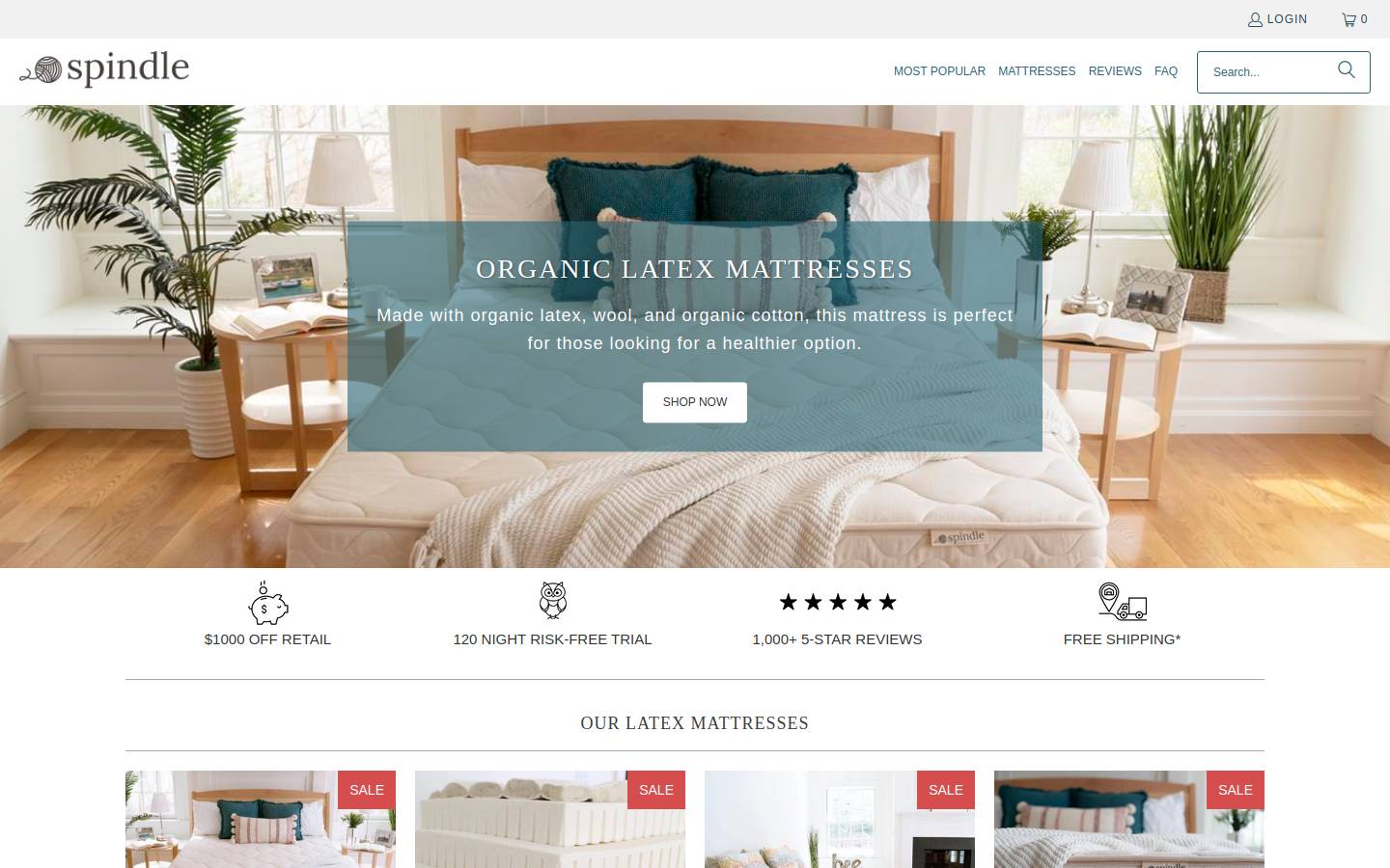 organicmattresshaven.com homepage screenshot