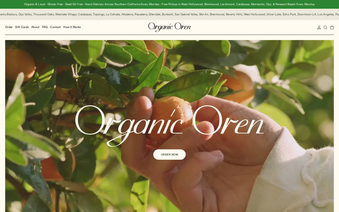 organicoren.com homepage screenshot