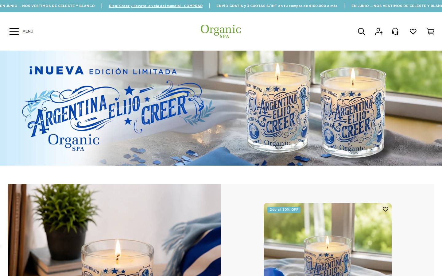 organicspa.com.ar homepage screenshot