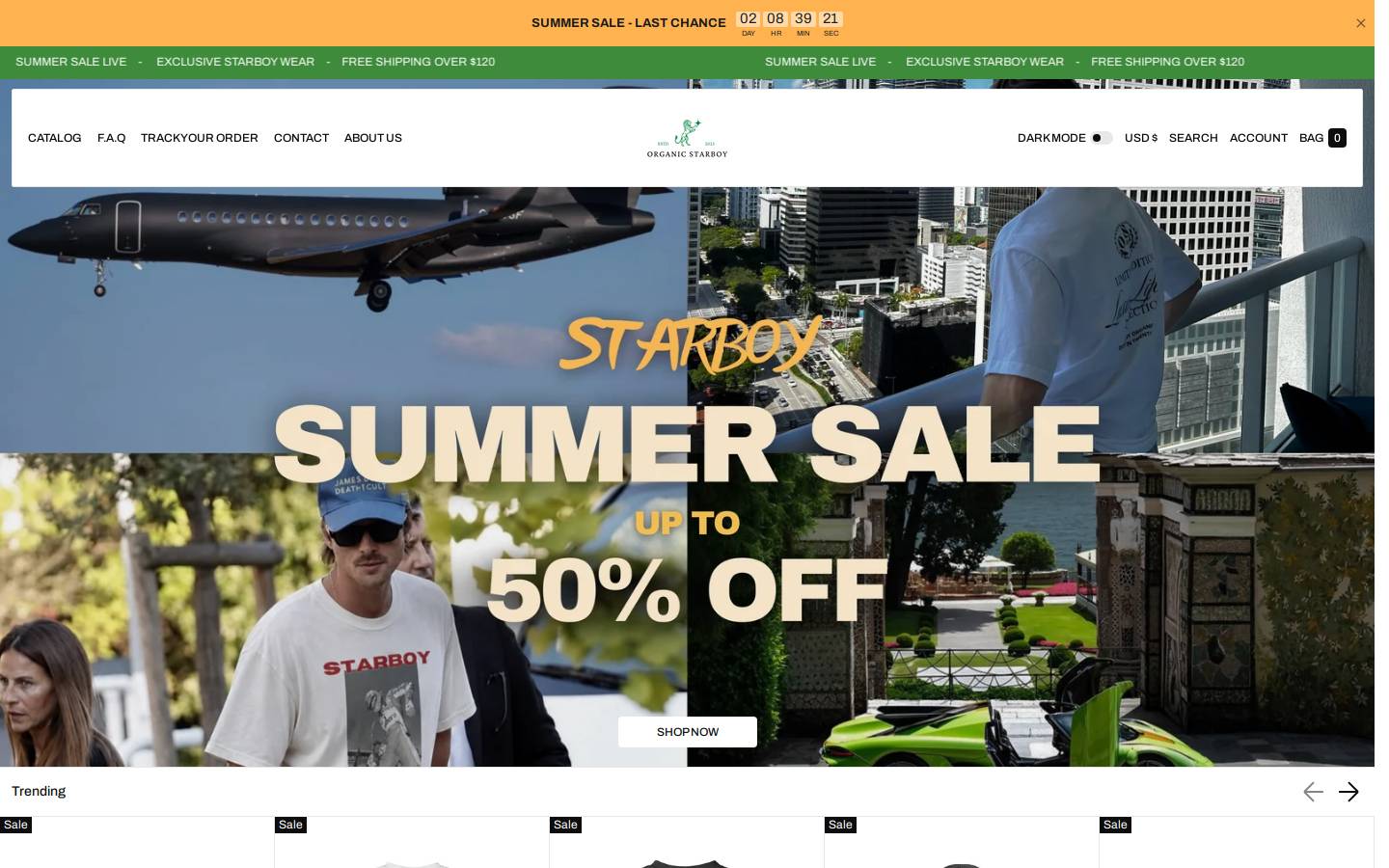 Organicstarboy homepage screenshot