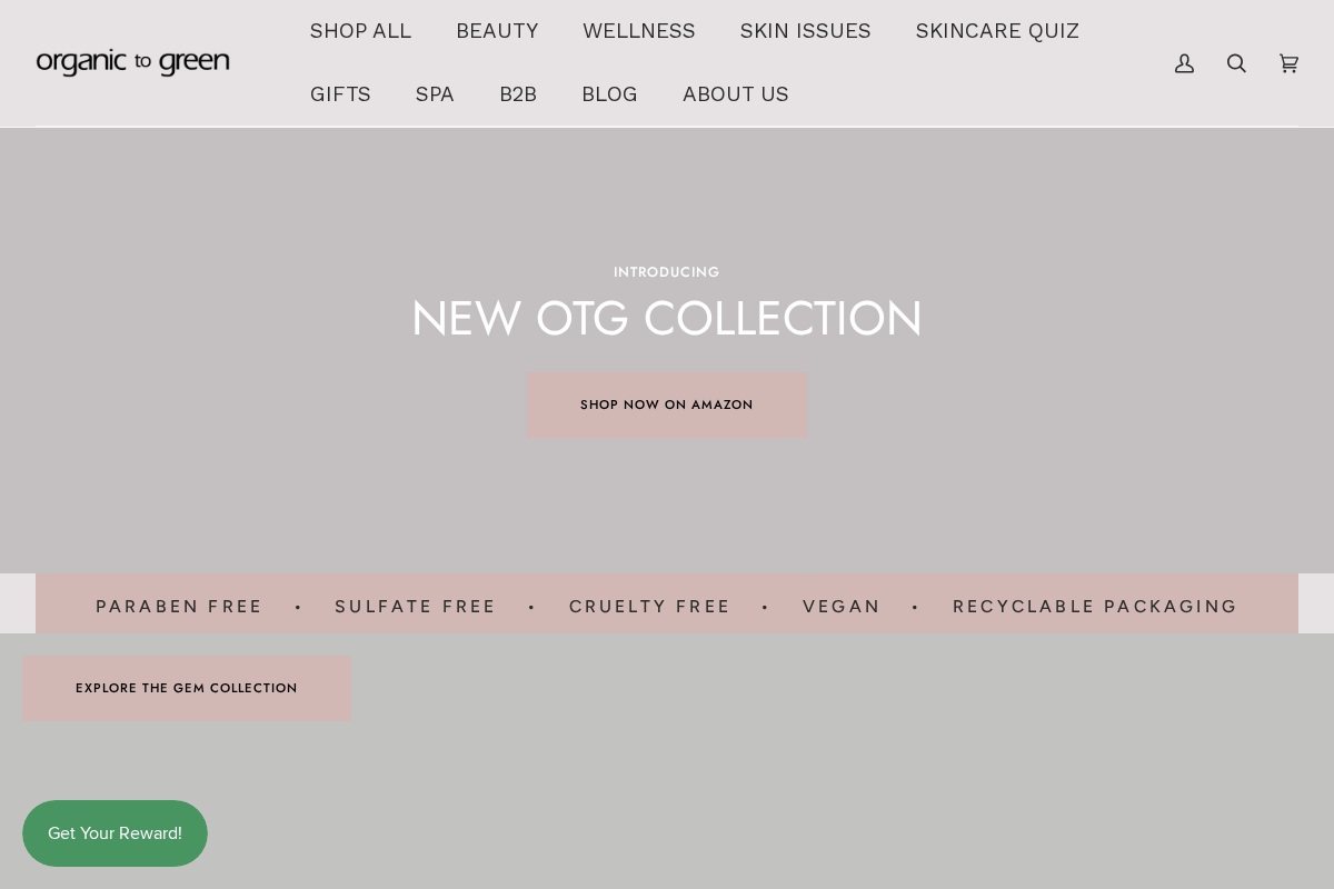 organictogreen.com homepage screenshot