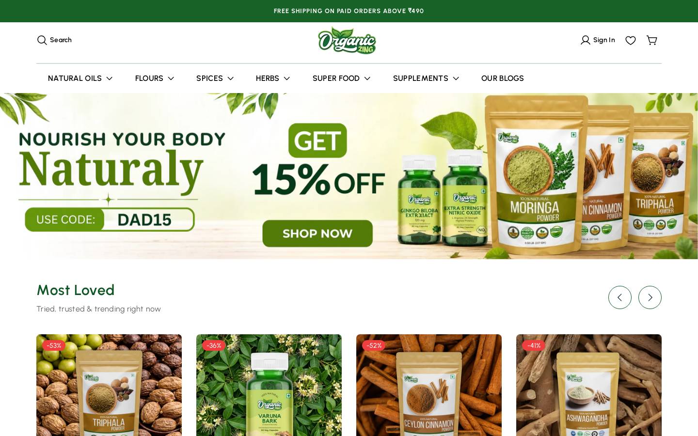 organiczing.co homepage screenshot
