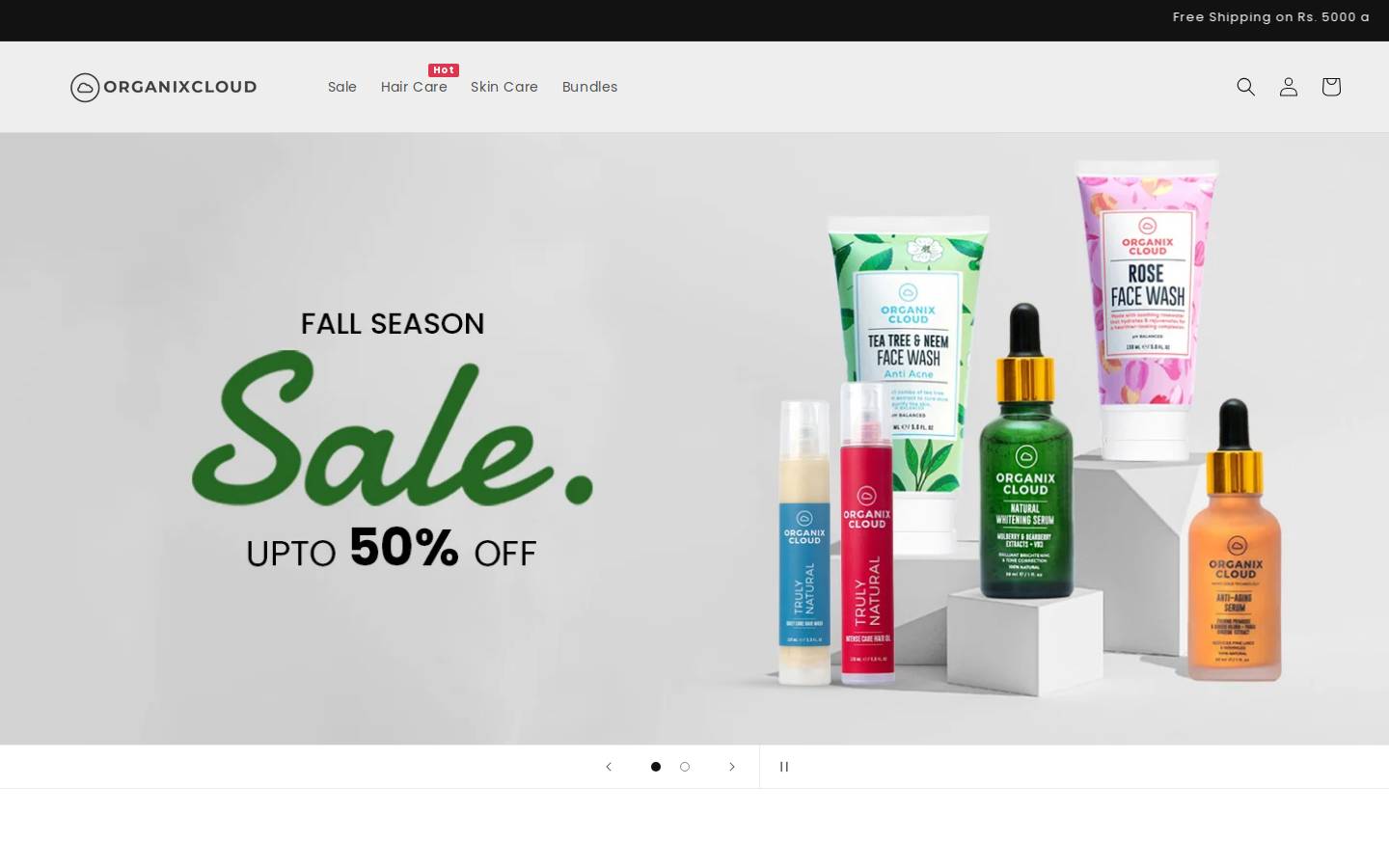 organixcloud.com homepage screenshot