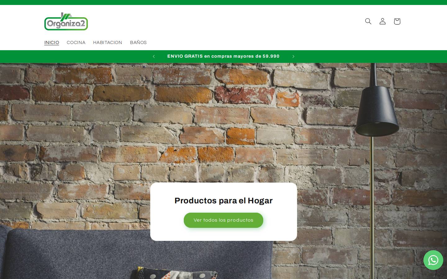 organiza2.cl homepage screenshot