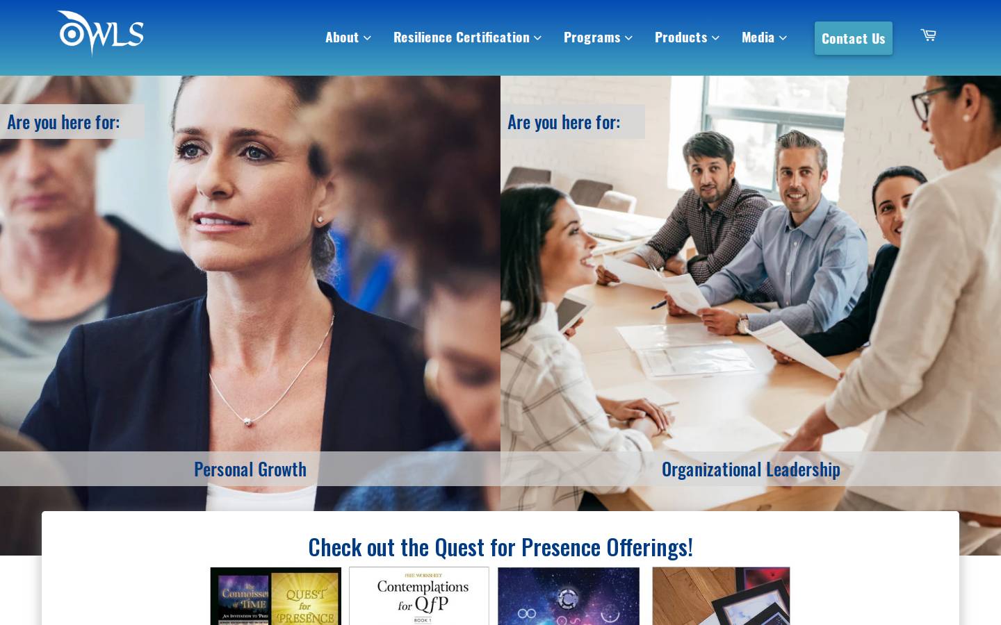 organizationalwellness.com homepage screenshot