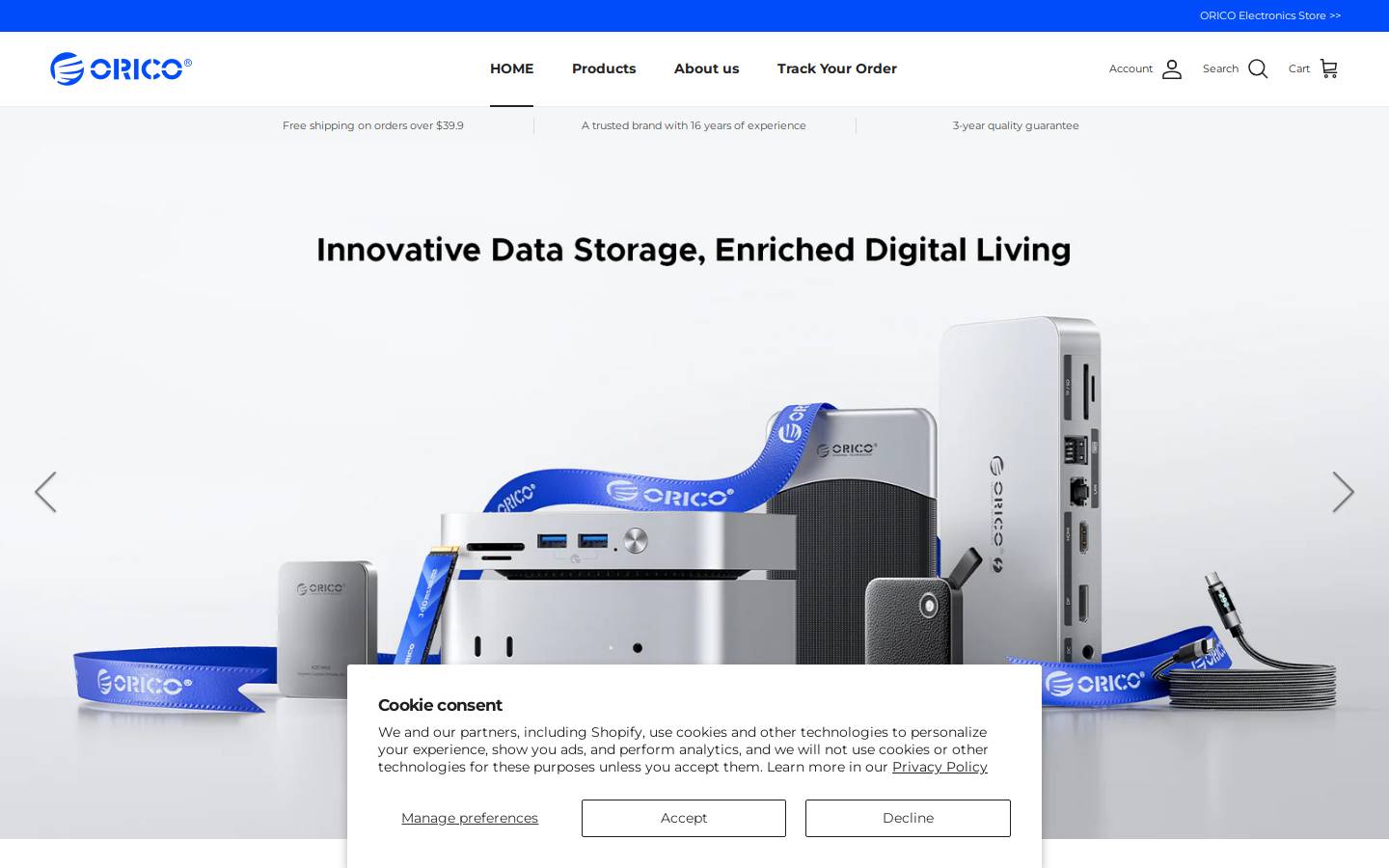 oricopower.com homepage screenshot