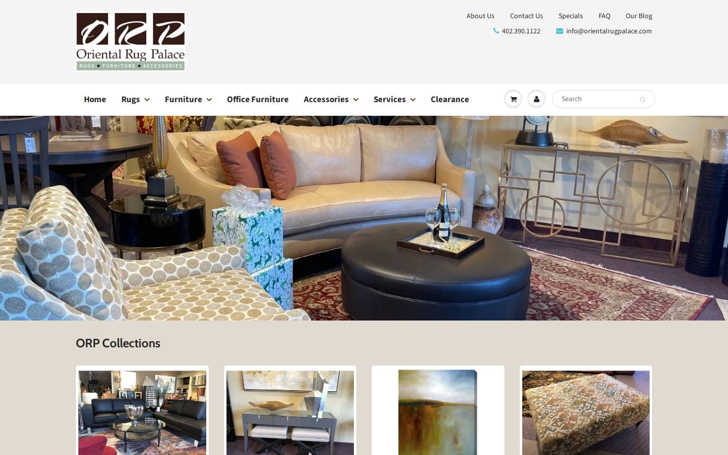 orientalrugpalace.com homepage screenshot