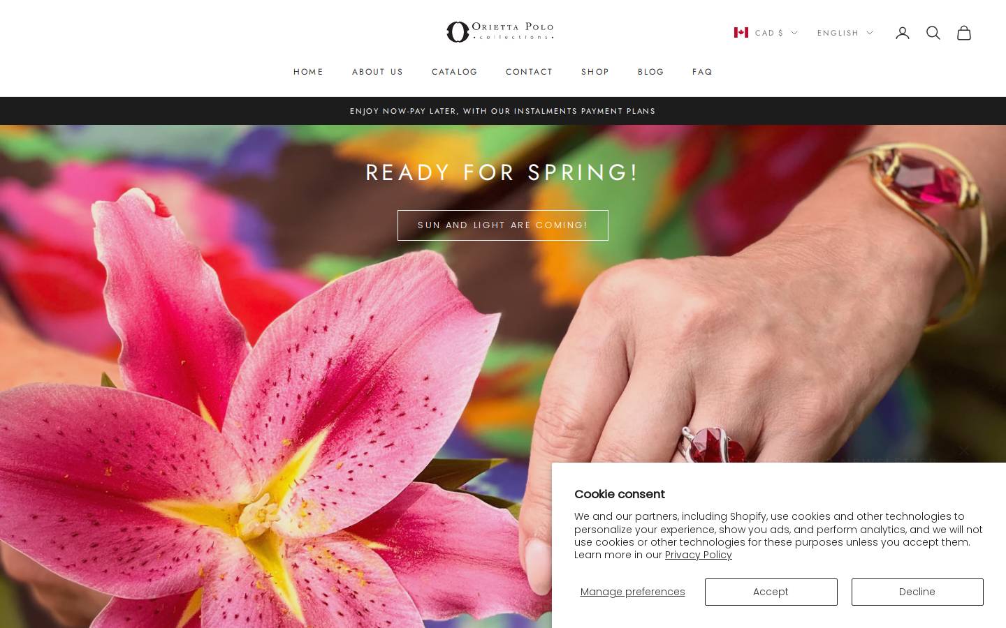 oriettapolo.com homepage screenshot