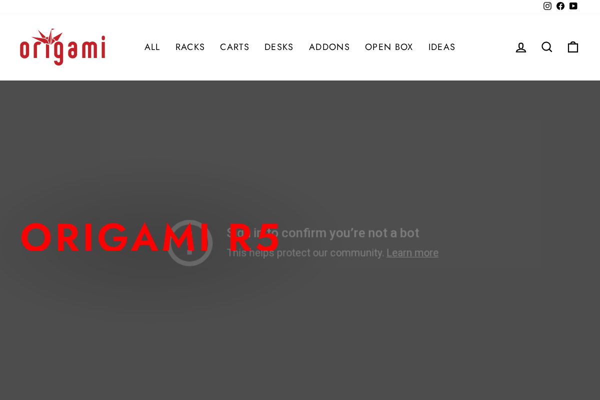 origamirack.com homepage screenshot