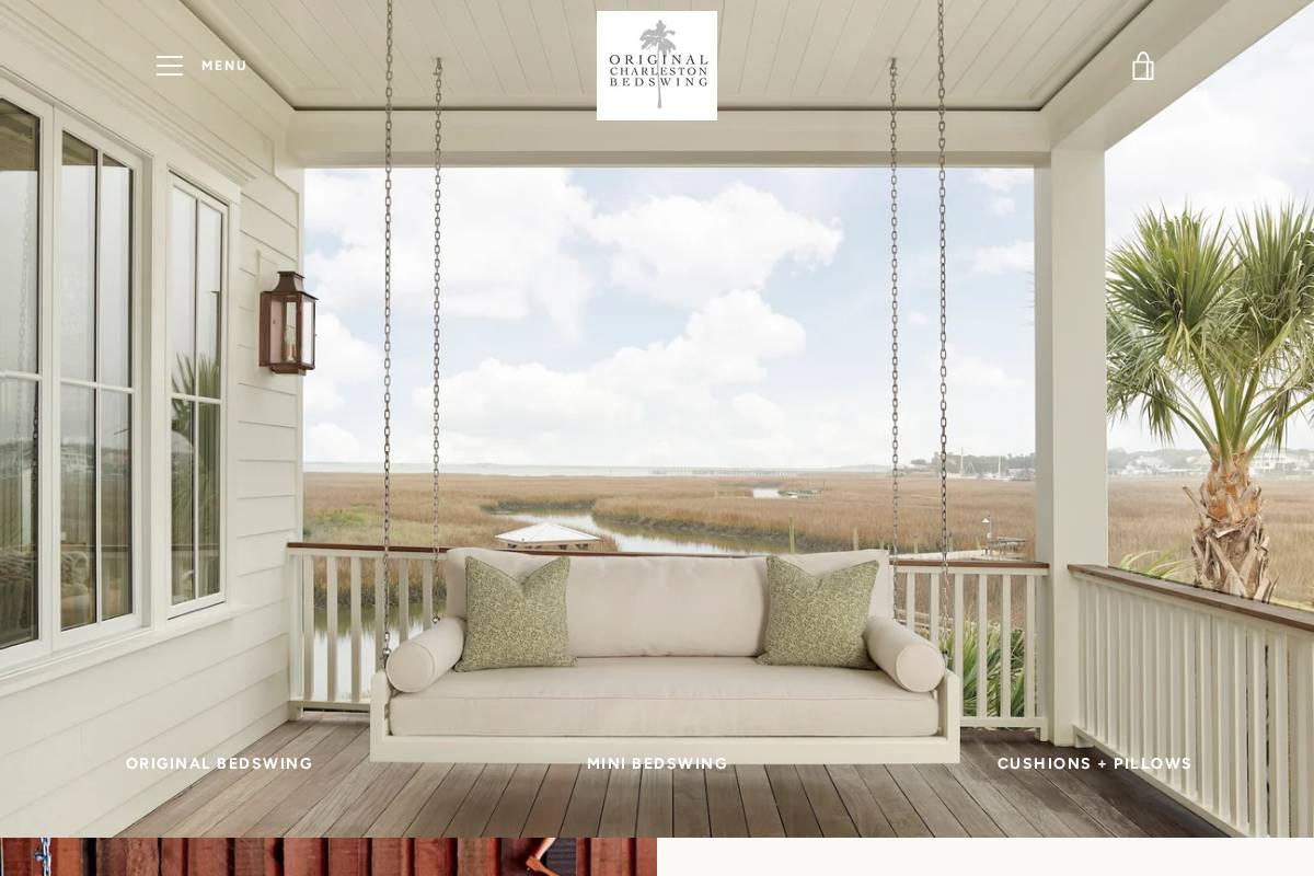 originalcharlestonbedswing.com homepage screenshot