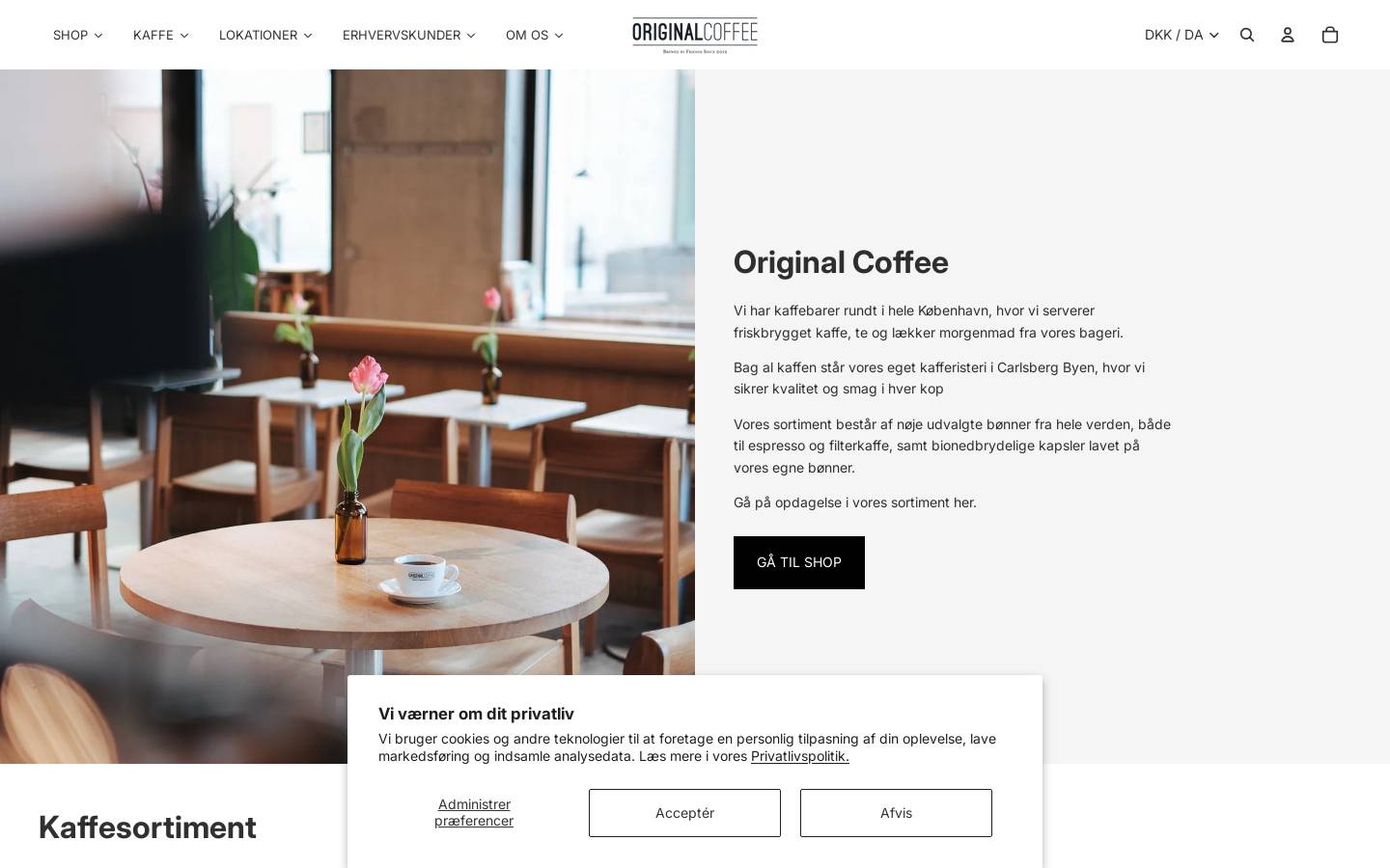 Originalcoffee homepage screenshot