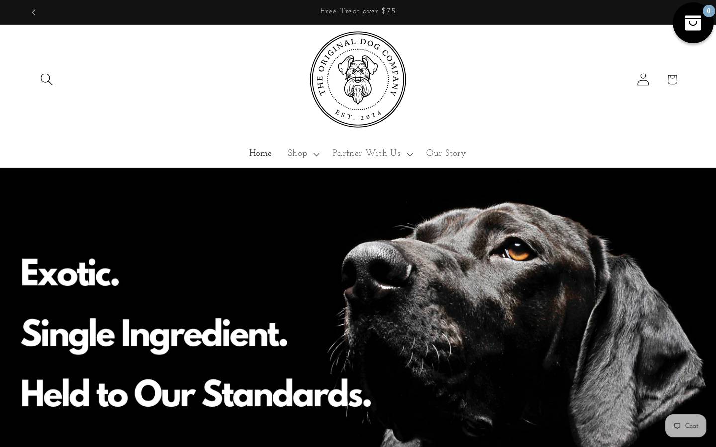 originaldogcompany.com homepage screenshot