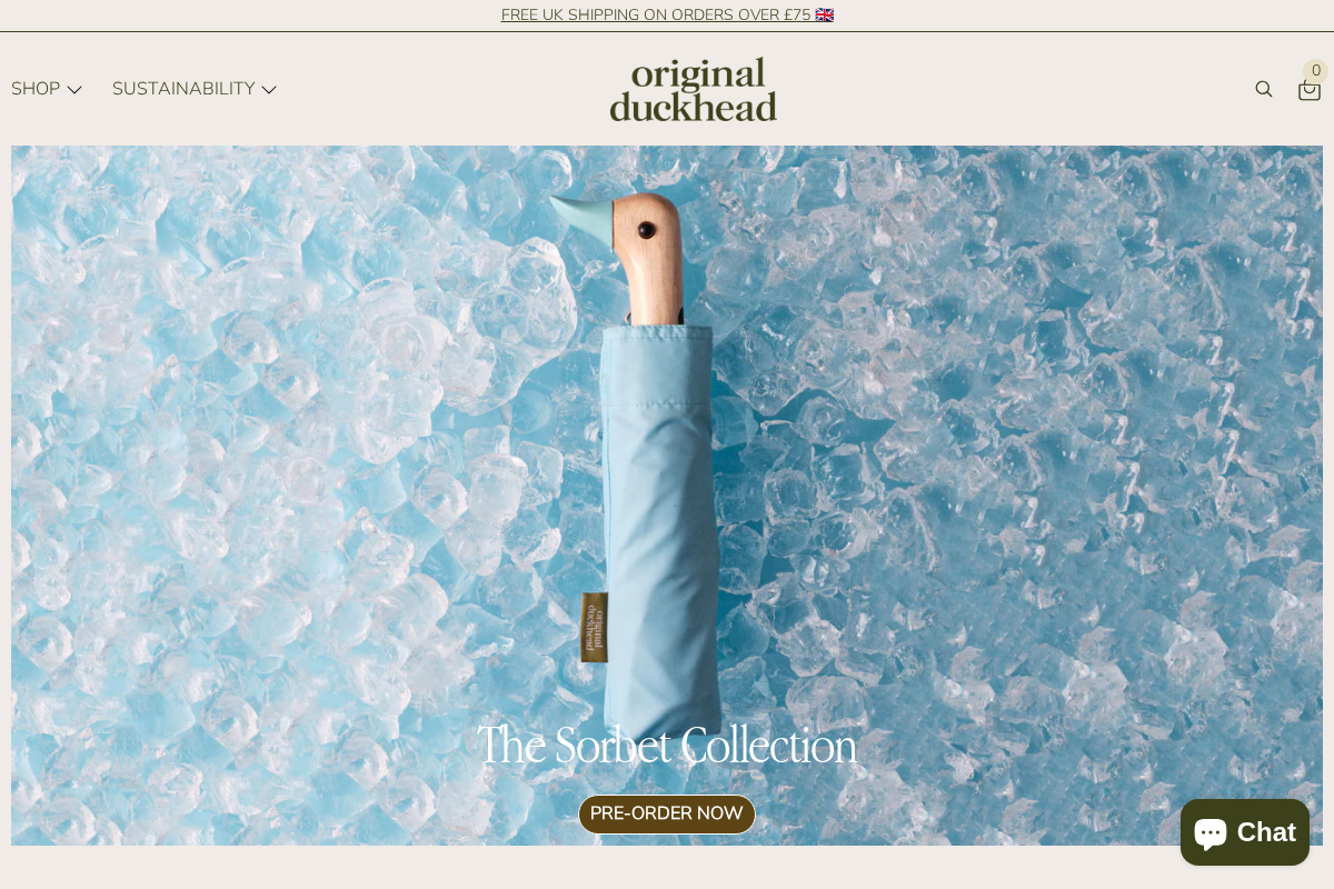 Original Duckhead homepage screenshot