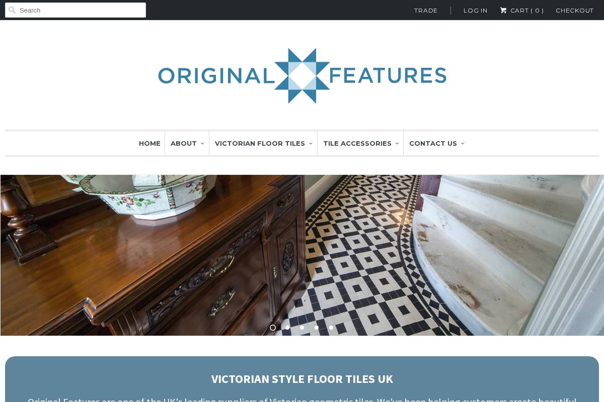 Original Features homepage screenshot