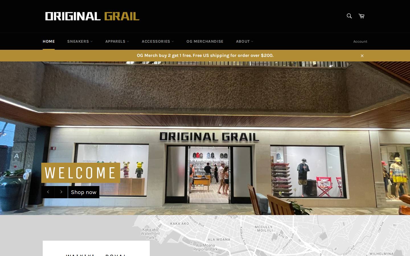 originalgrail.com homepage screenshot