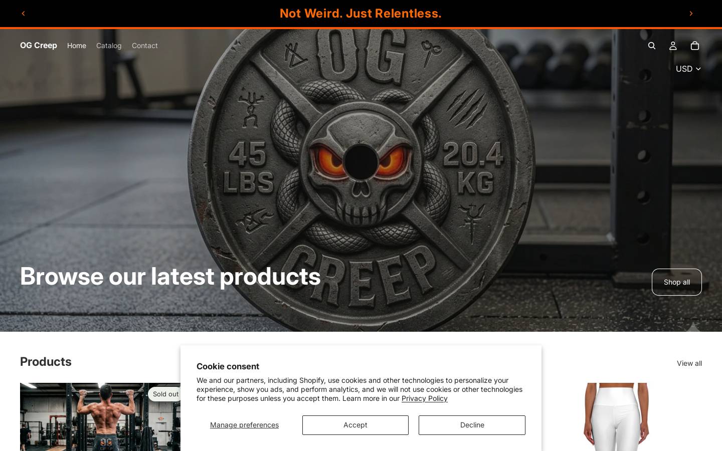 originalgymcreep.net homepage screenshot