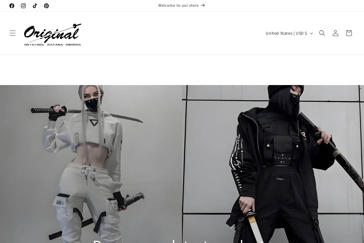 originalkatanaswords.com homepage screenshot