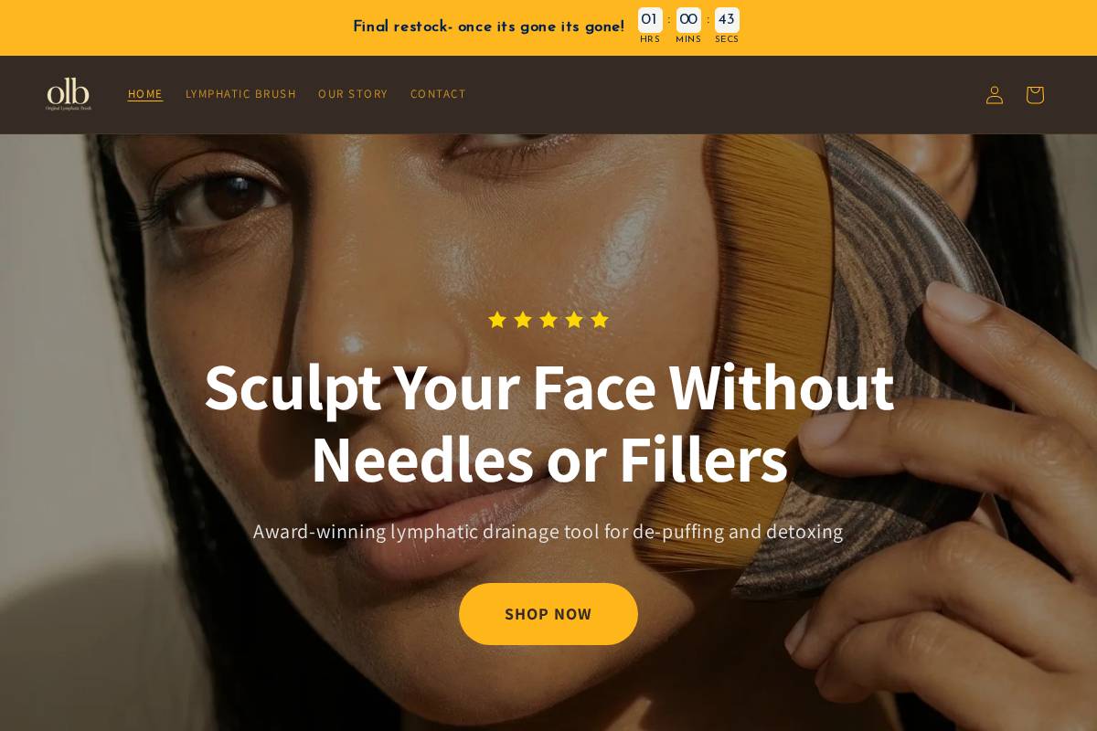 originallymphaticbrush.shop homepage screenshot