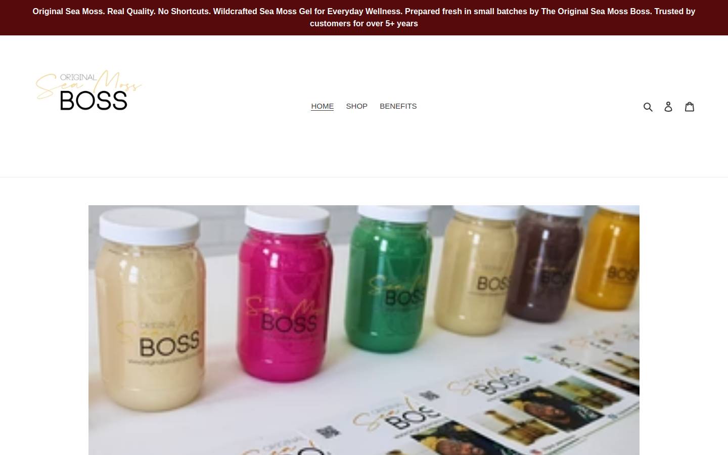 originalseamossboss.com homepage screenshot