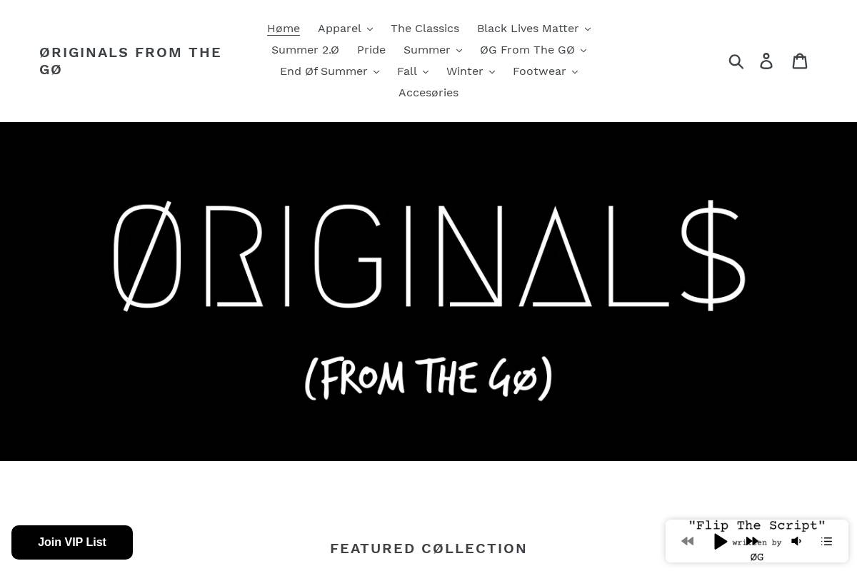 originalsfromthego.com homepage screenshot