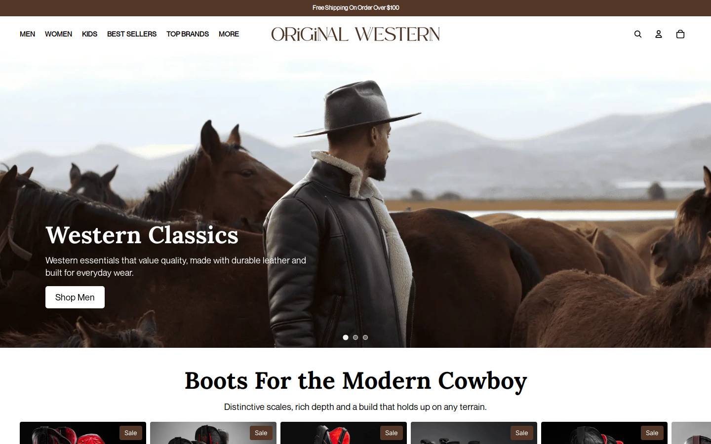 originalwestern.com homepage screenshot