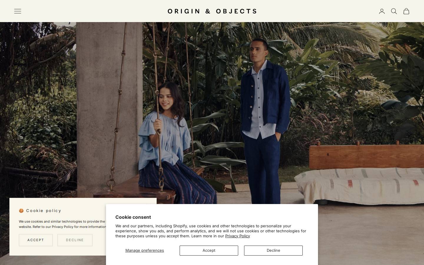 originandobjects.com homepage screenshot