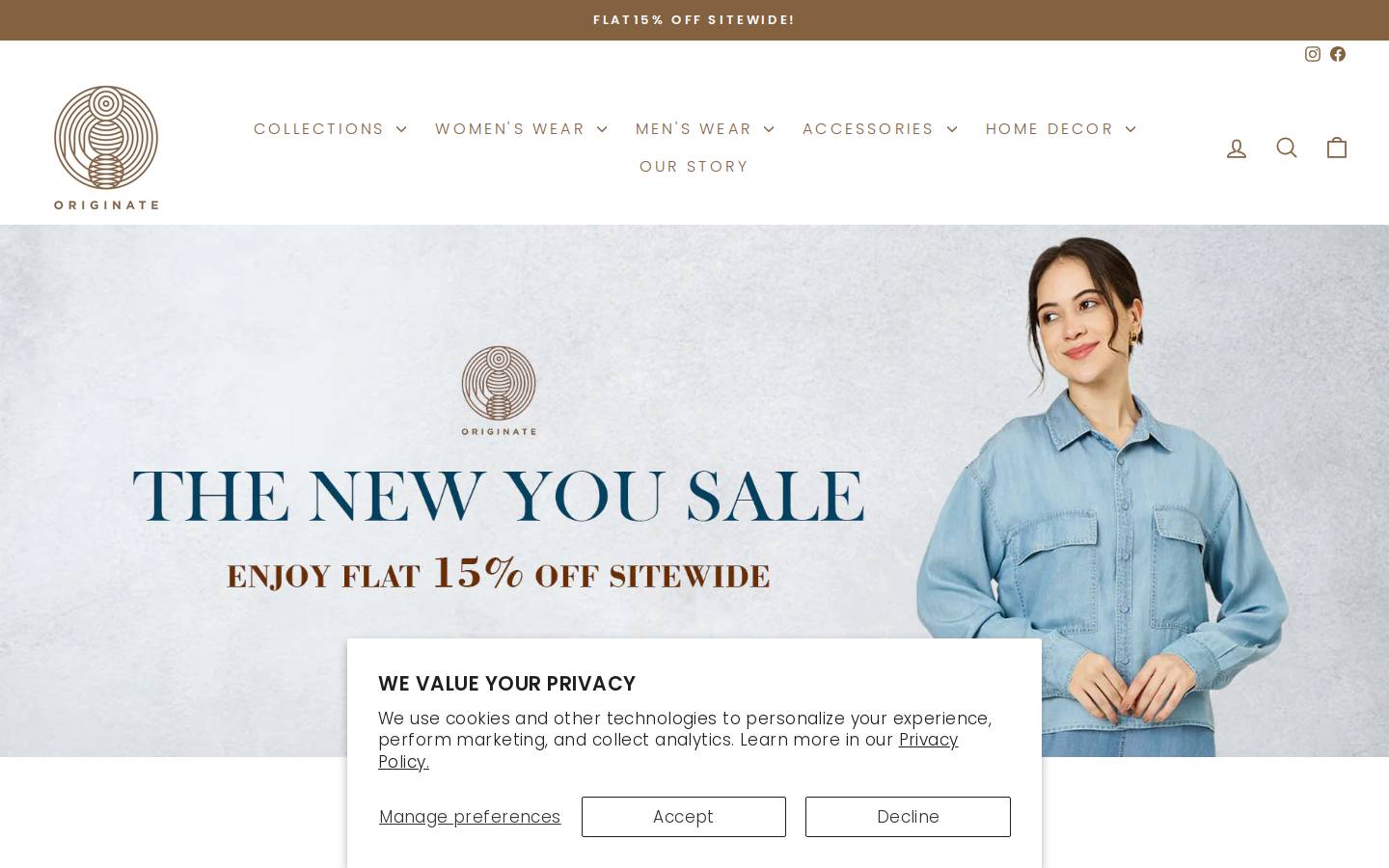 originate.in homepage screenshot