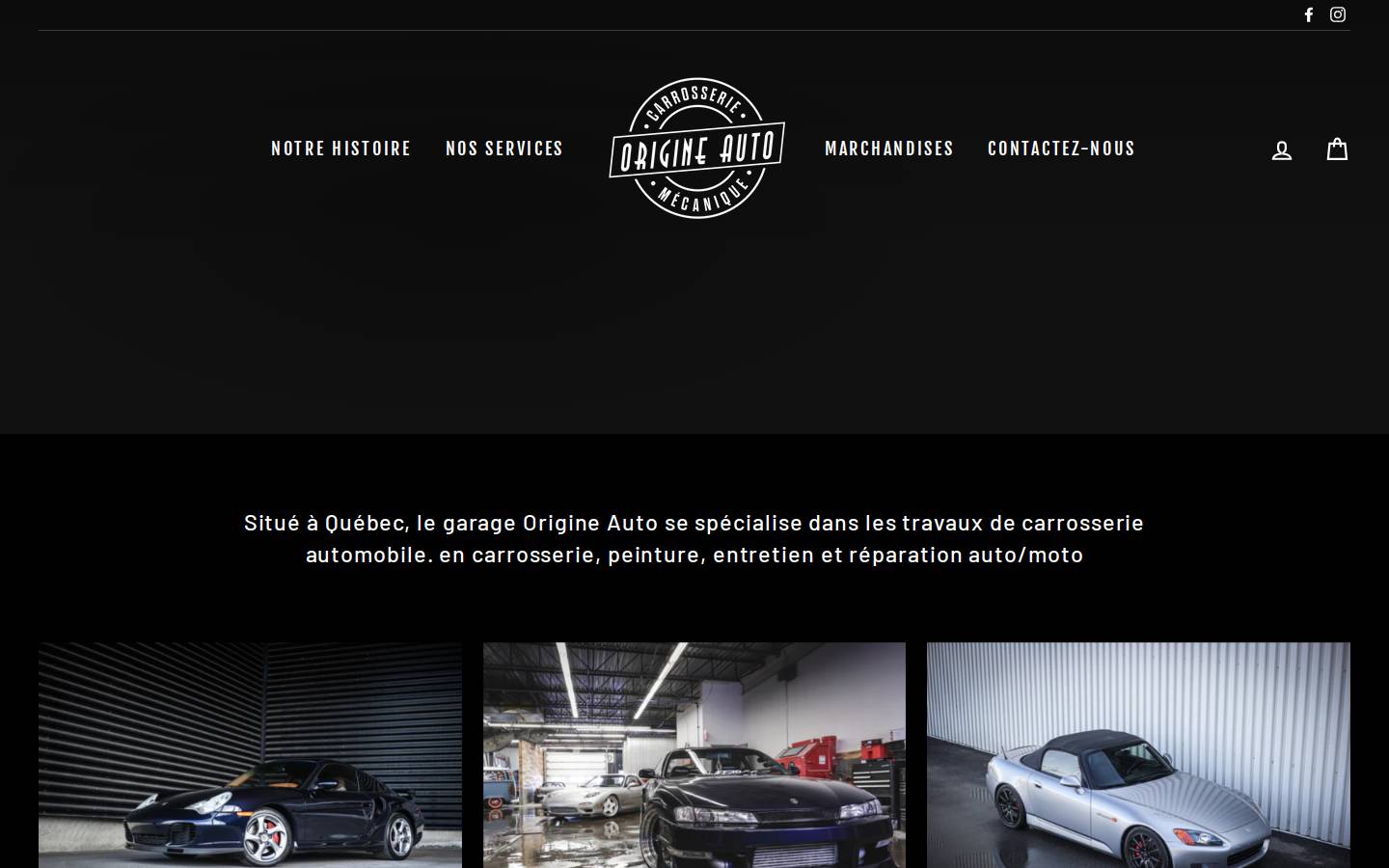 origine-auto.com homepage screenshot