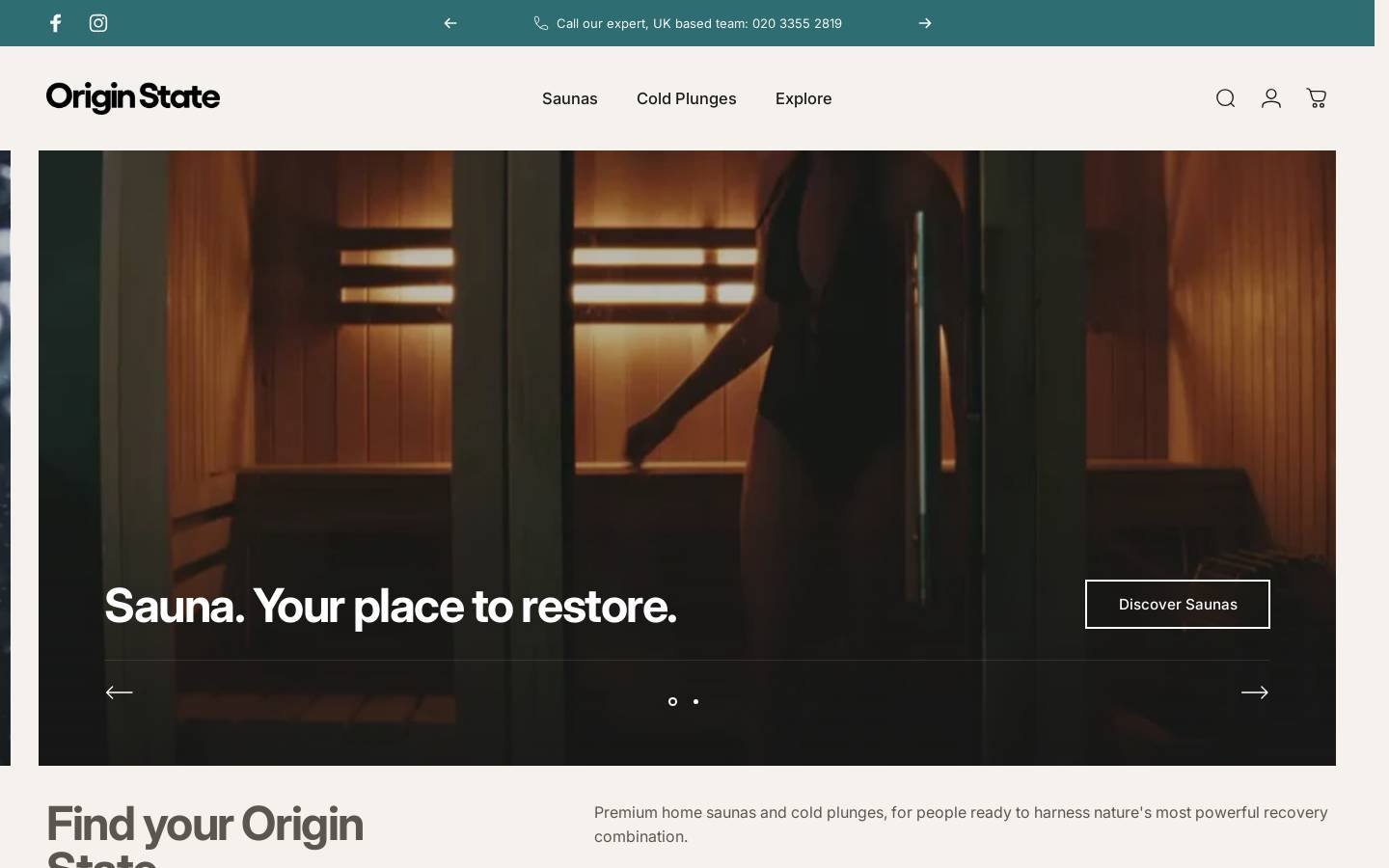 originstate.life homepage screenshot
