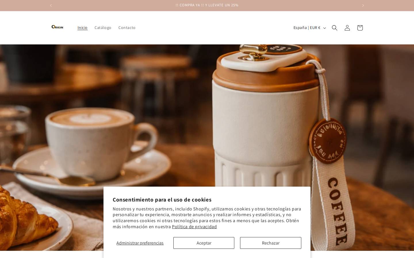 originstore.es homepage screenshot