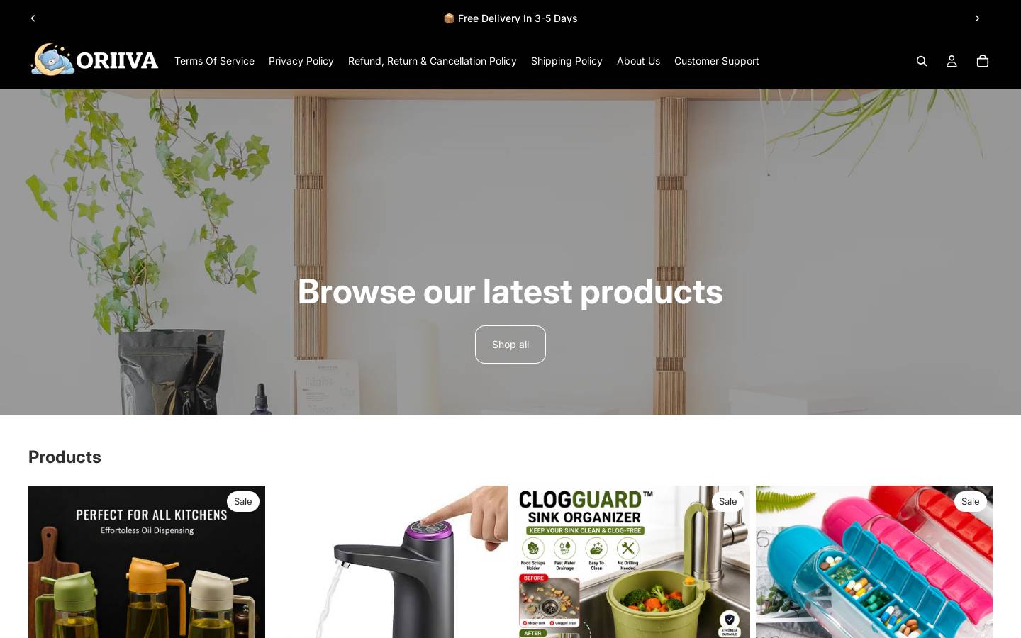 oriiva.in homepage screenshot