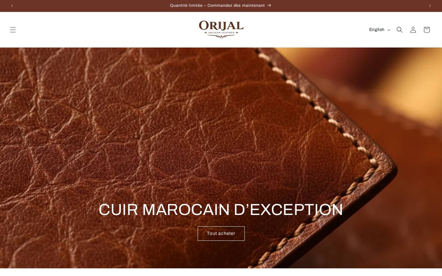 orijal.com homepage screenshot