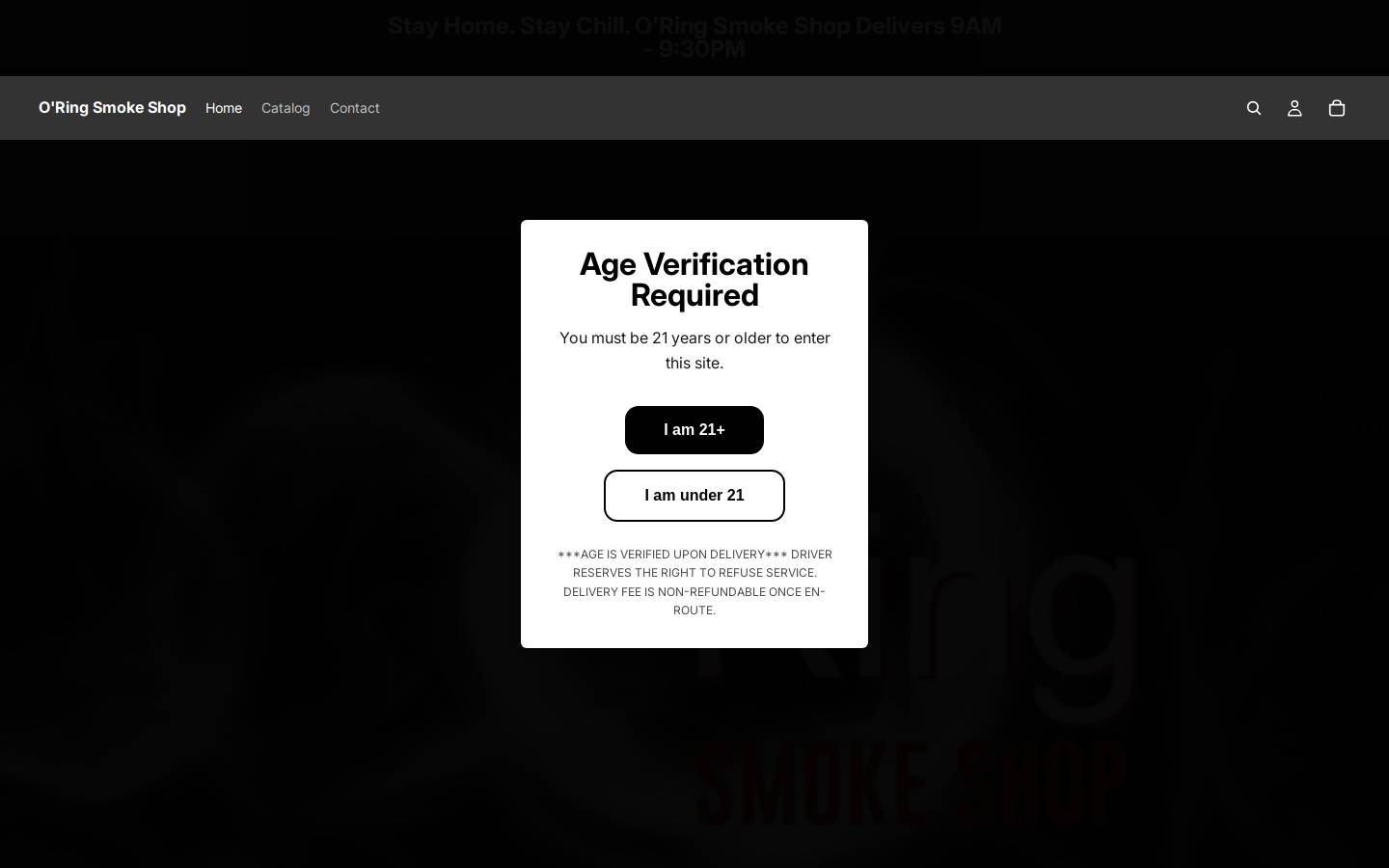 oringsmokeshop.com homepage screenshot