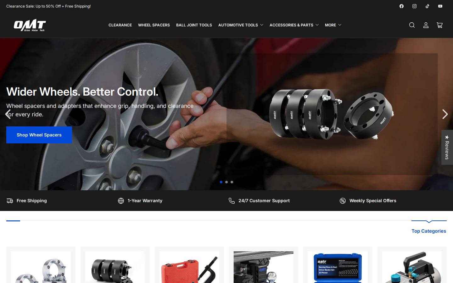 Orion Motor Tech homepage screenshot