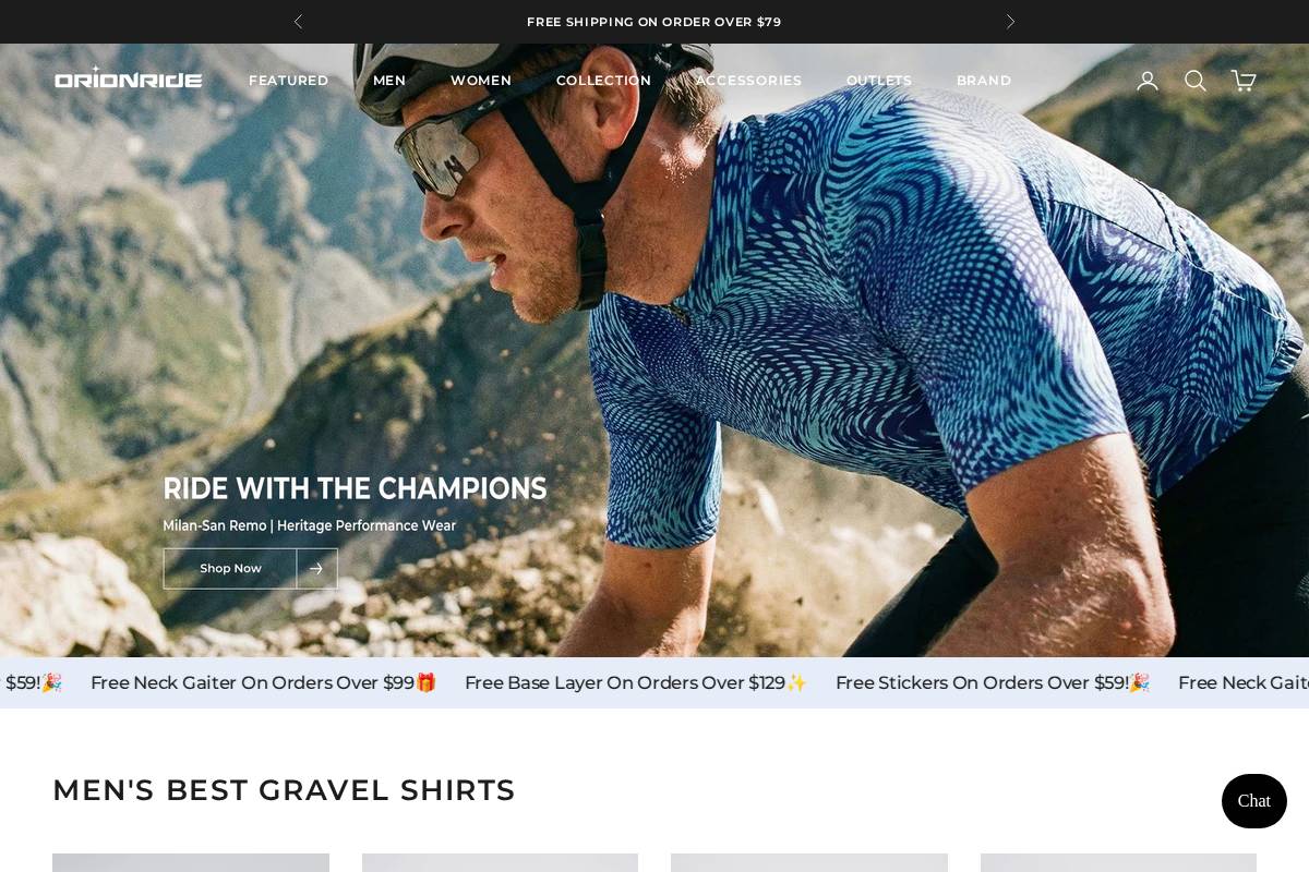 Orionride homepage screenshot