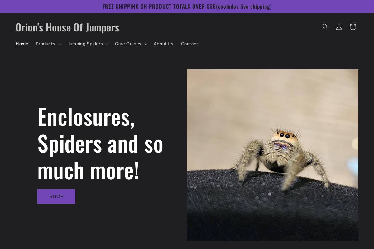 orionshouseofjumpers.com homepage screenshot