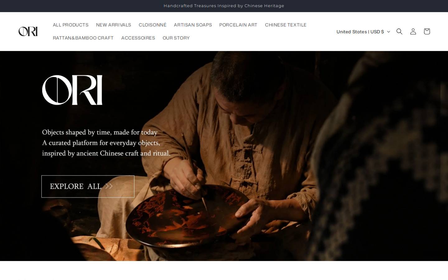 orithing.com homepage screenshot