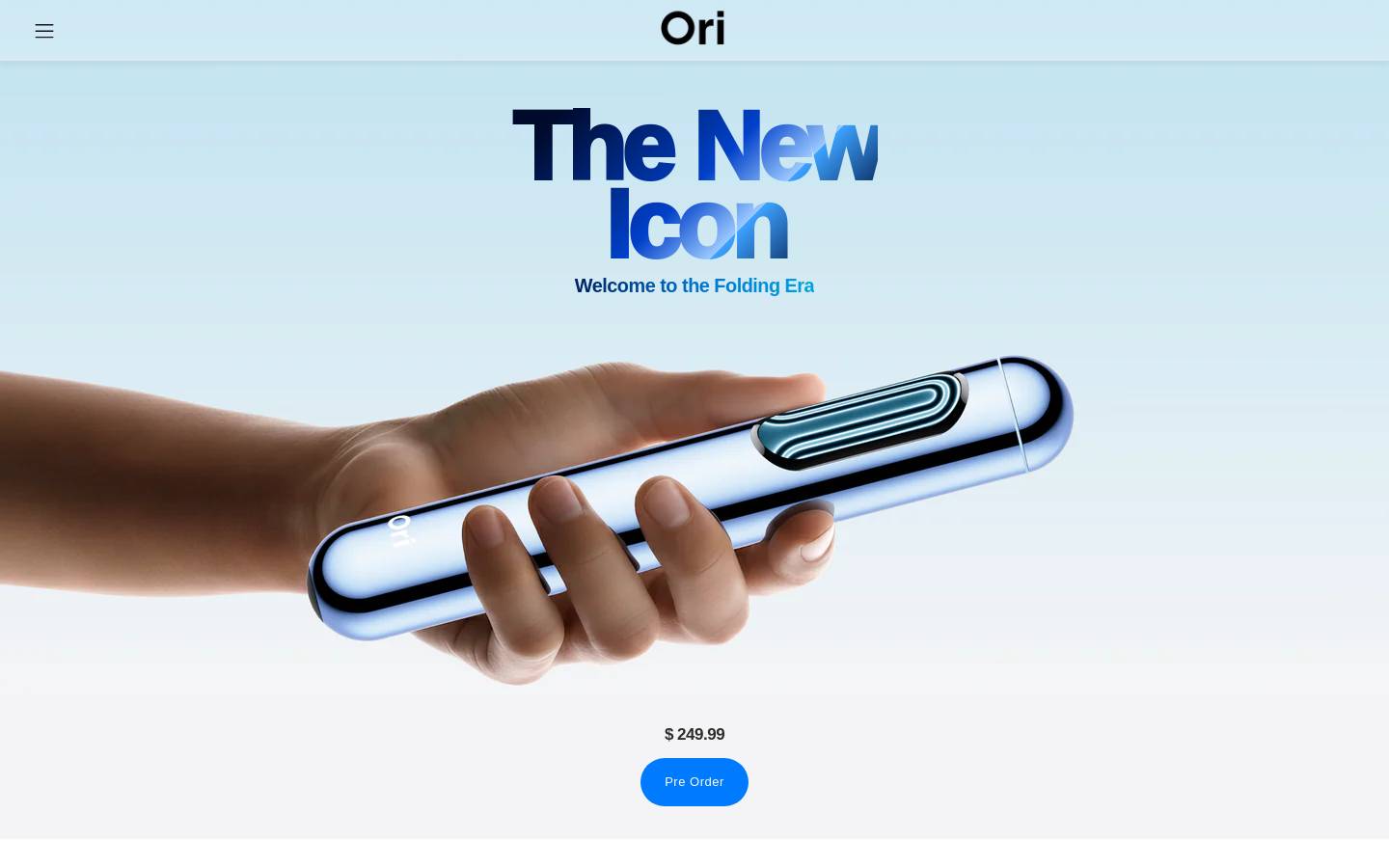 Oriworld homepage screenshot