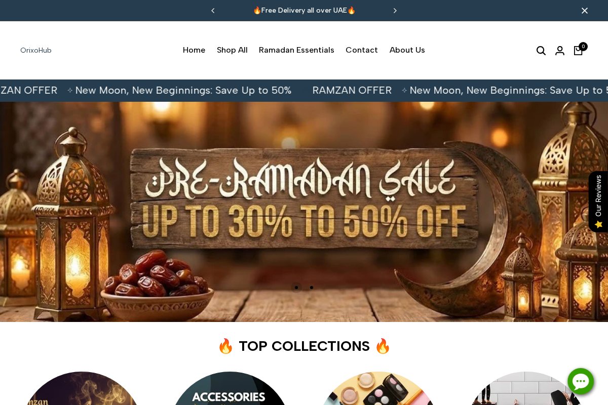 OrixoHub homepage screenshot