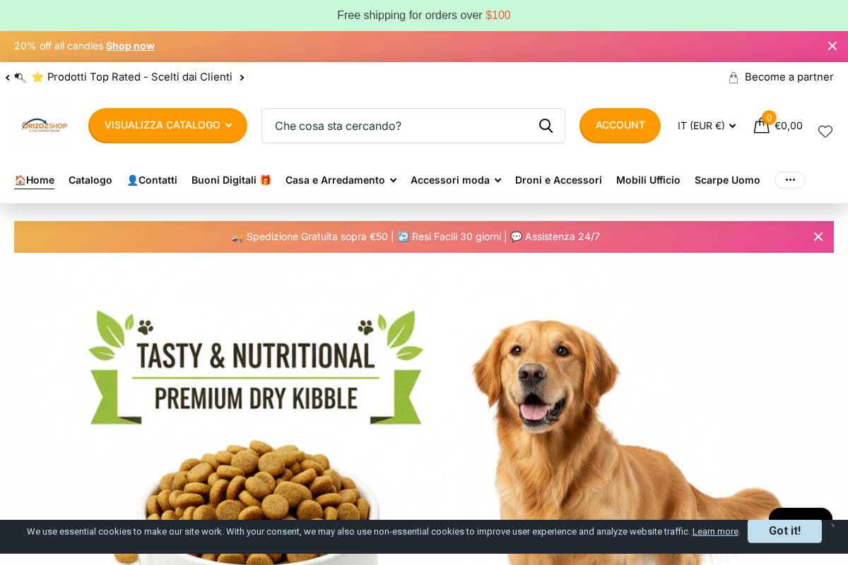 orizonshop.it homepage screenshot