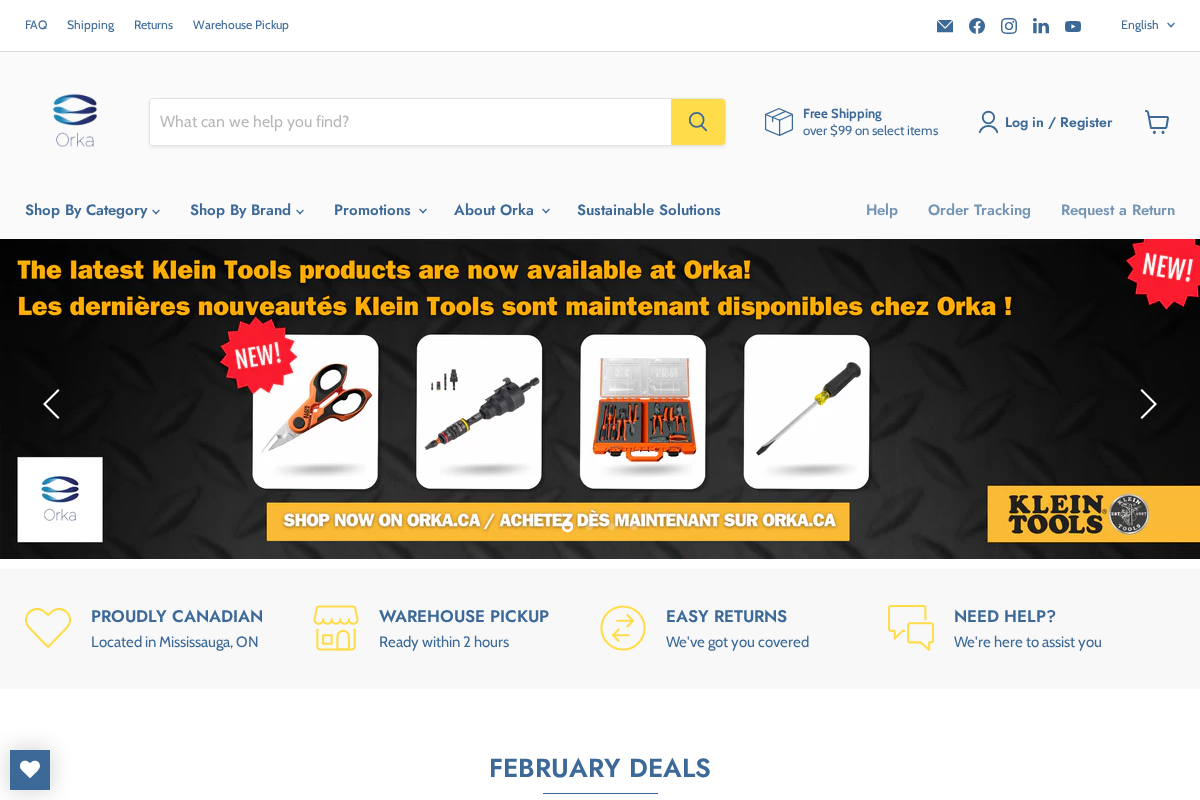 Orka homepage screenshot